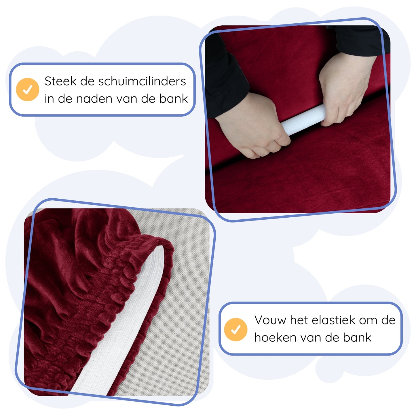 Bankhoes Zetelhoes | Rood Bordeaux