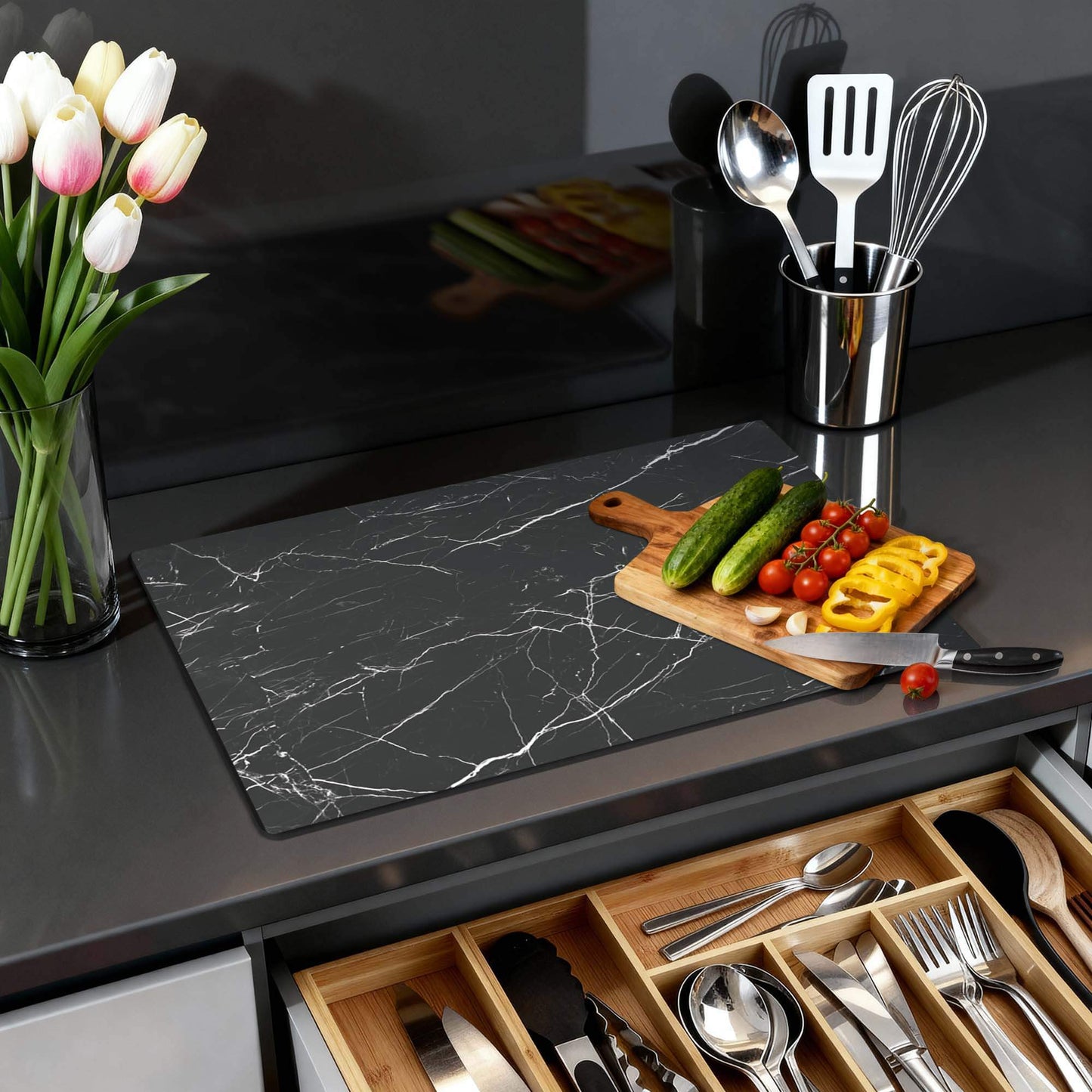 Obsidian Marble - Inductie Beschermer