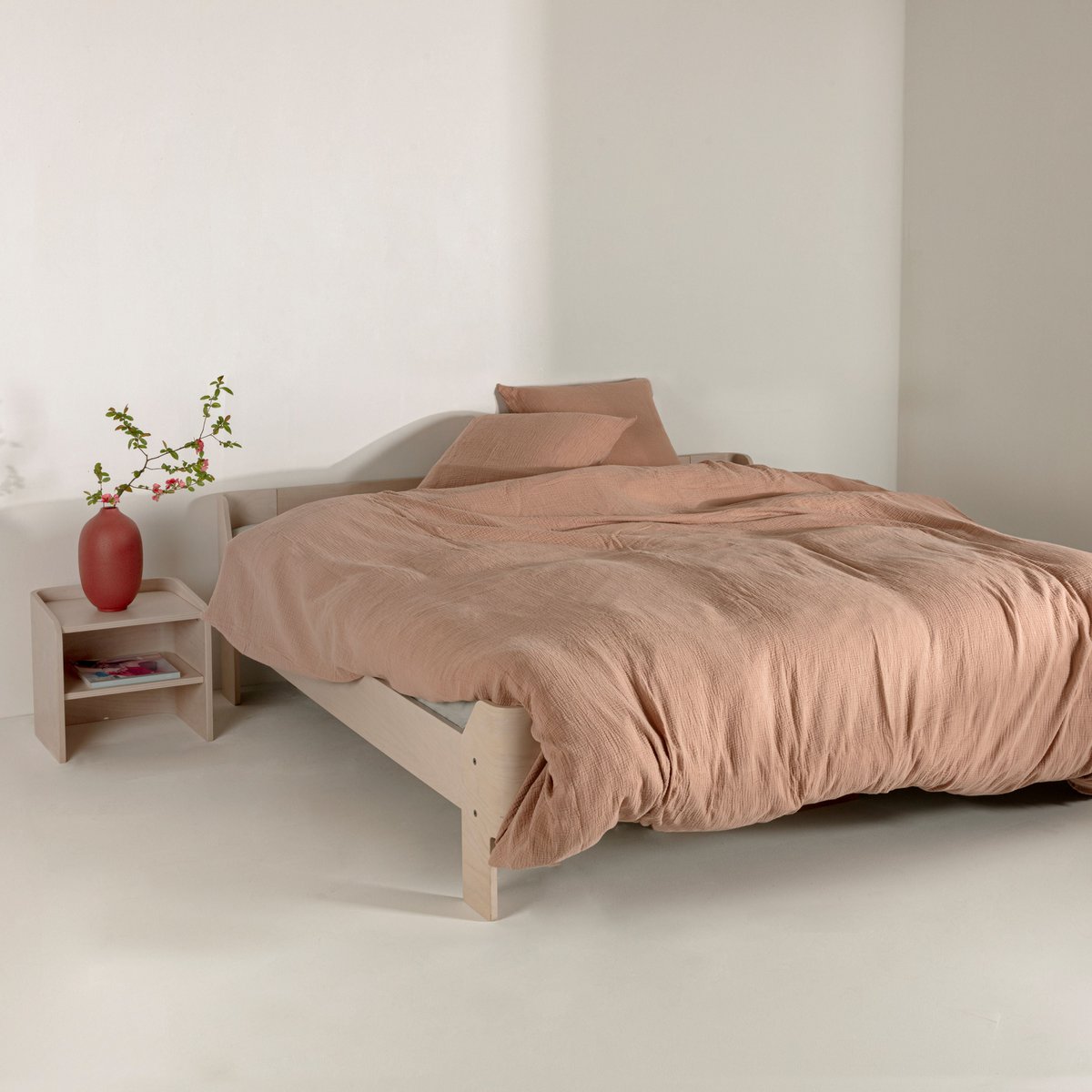 Dekbed beddengoed 100% Katoen | Beige rood