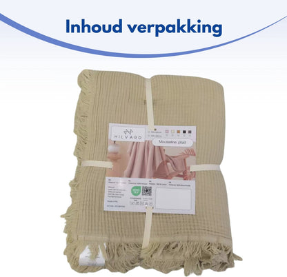 Mousseline deken | Beige | 150x200 cm