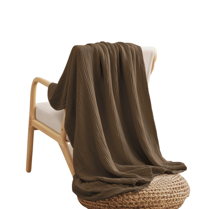 Plaid-Dekentje-Katoen-Bruin