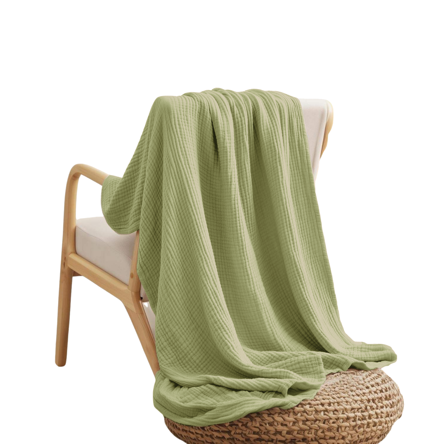 Plaid-Dekentje-Katoen-Groen