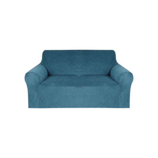 Bankhoes groen turquoise voor 2 zits bank zetelhoes main