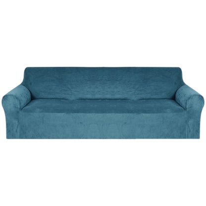 Bankhoes groen turquoise voor 4 zits bank zetelhoes main