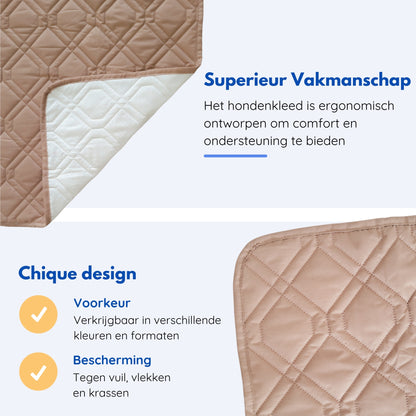 Hondendeken wasbaar voor hondenmand bank auto bed | Beige
