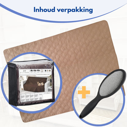 Hondendeken wasbaar voor hondenmand bank auto bed | Beige