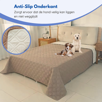 Hondendeken wasbaar voor hondenmand bank auto bed | Beige