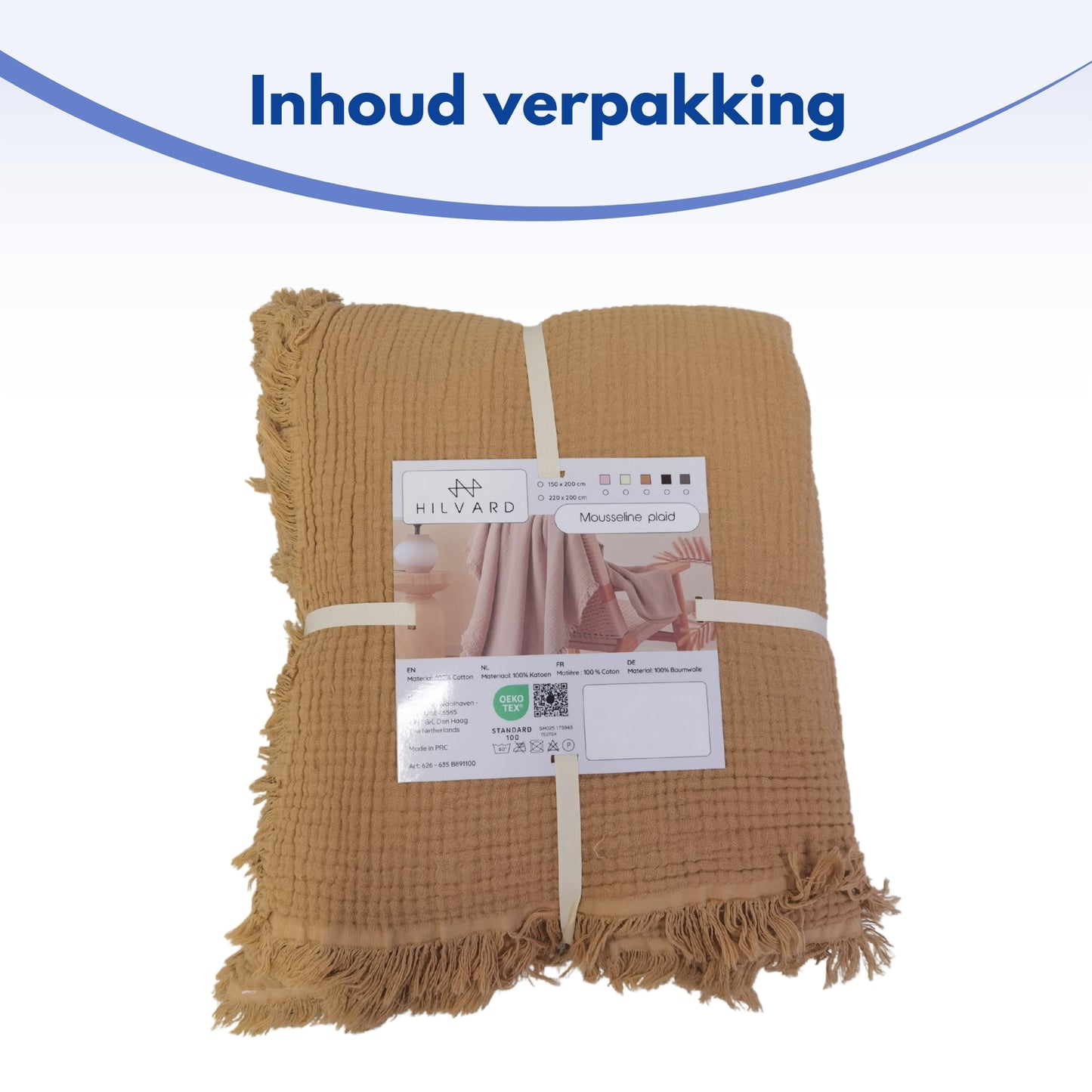 Mousseline deken | Zand | 150x200 cm