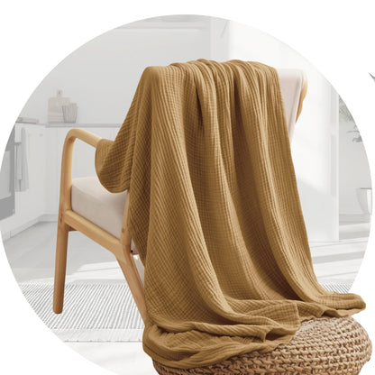 Mousseline deken | Zand | 150x200 cm